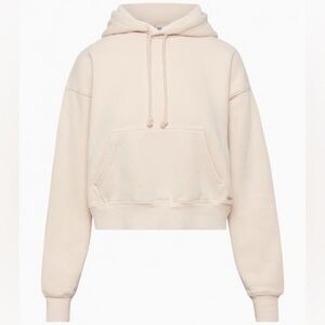 aritzia cozy fleece cropped hoodie